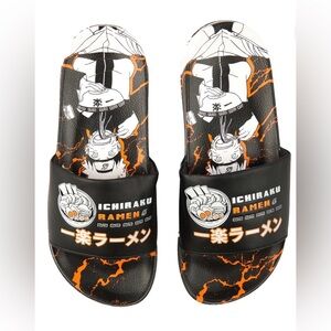 Naruto Ichiraku Ramen Men’s Sport Slide Sandals Anime Comfort Shoes